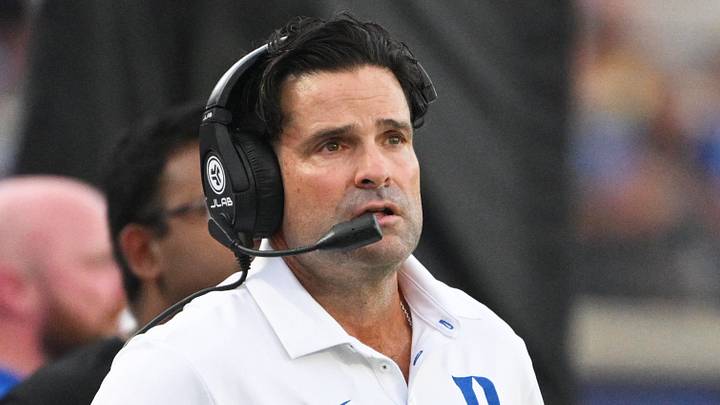 Sep 5, 2026; Durham, North Carolina, USA; Duke Blue Devils head coach Manny Diaz looks on during the second half against the Tulane Green Wave at Wallace Wade Stadium. Mandatory Credit: Zachary Taft-Imagn Images Sep 5, 2026; Durham, North Carolina, USA; Duke Blue Devils head coach Manny Diaz looks on during the second half against the Tulane Green Wave at Wallace Wade Stadium. Mandatory Credit: Zachary Taft-Imagn Images