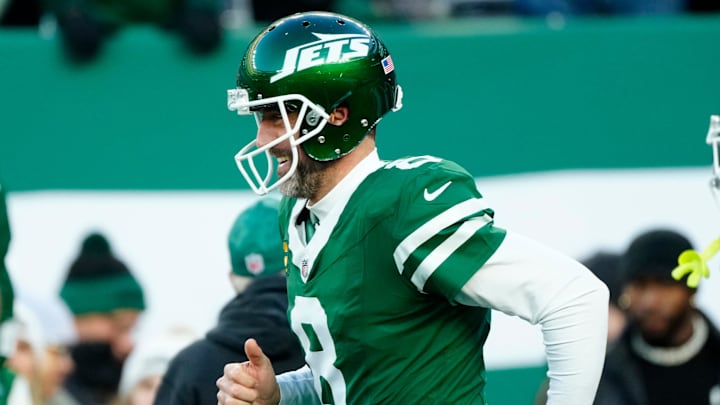 New York Jets quarterback Aaron Rodgers 