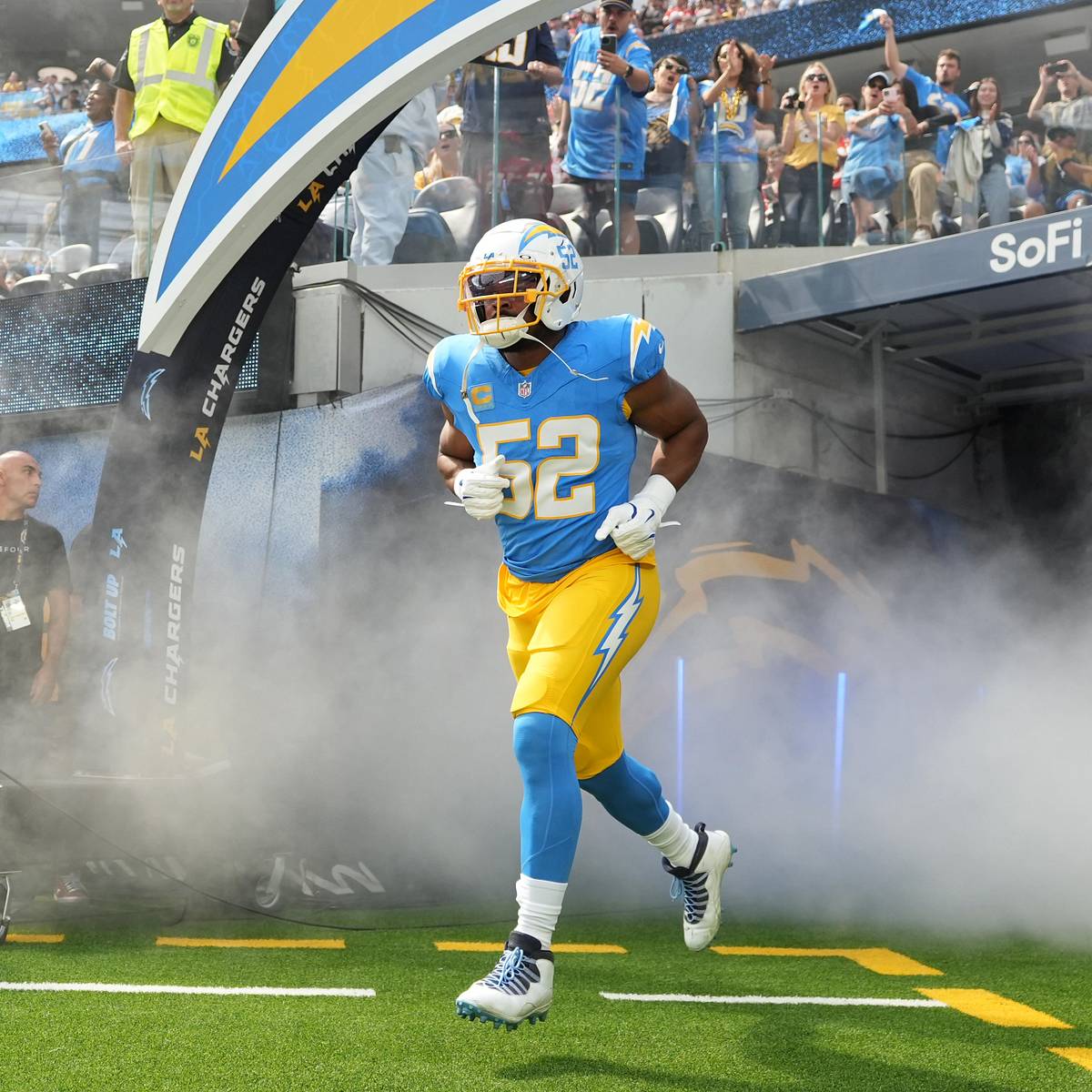 Khalil Mack in Chargers colors
