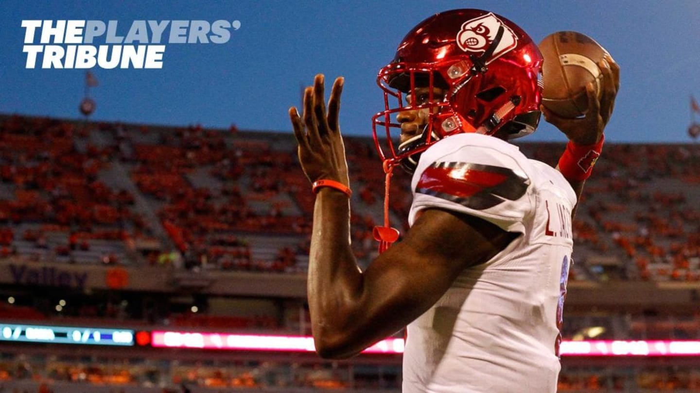 Lamar Jackson warming up before a game