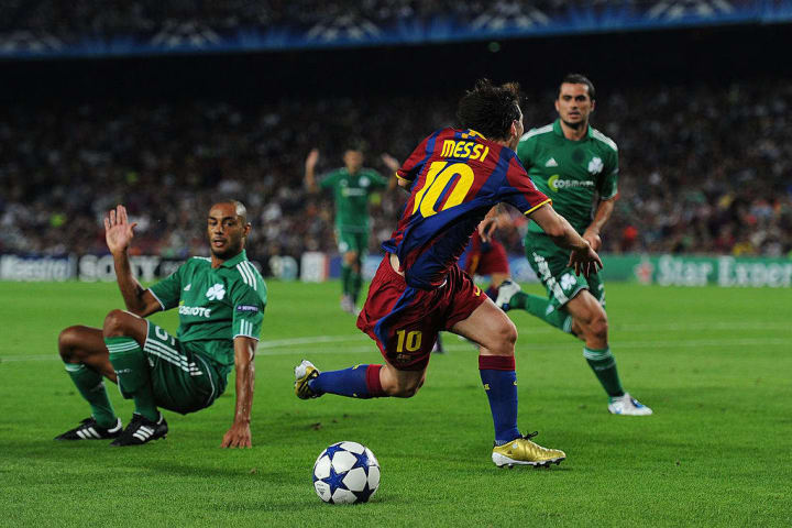 Lionel Messi key play in Champions League match