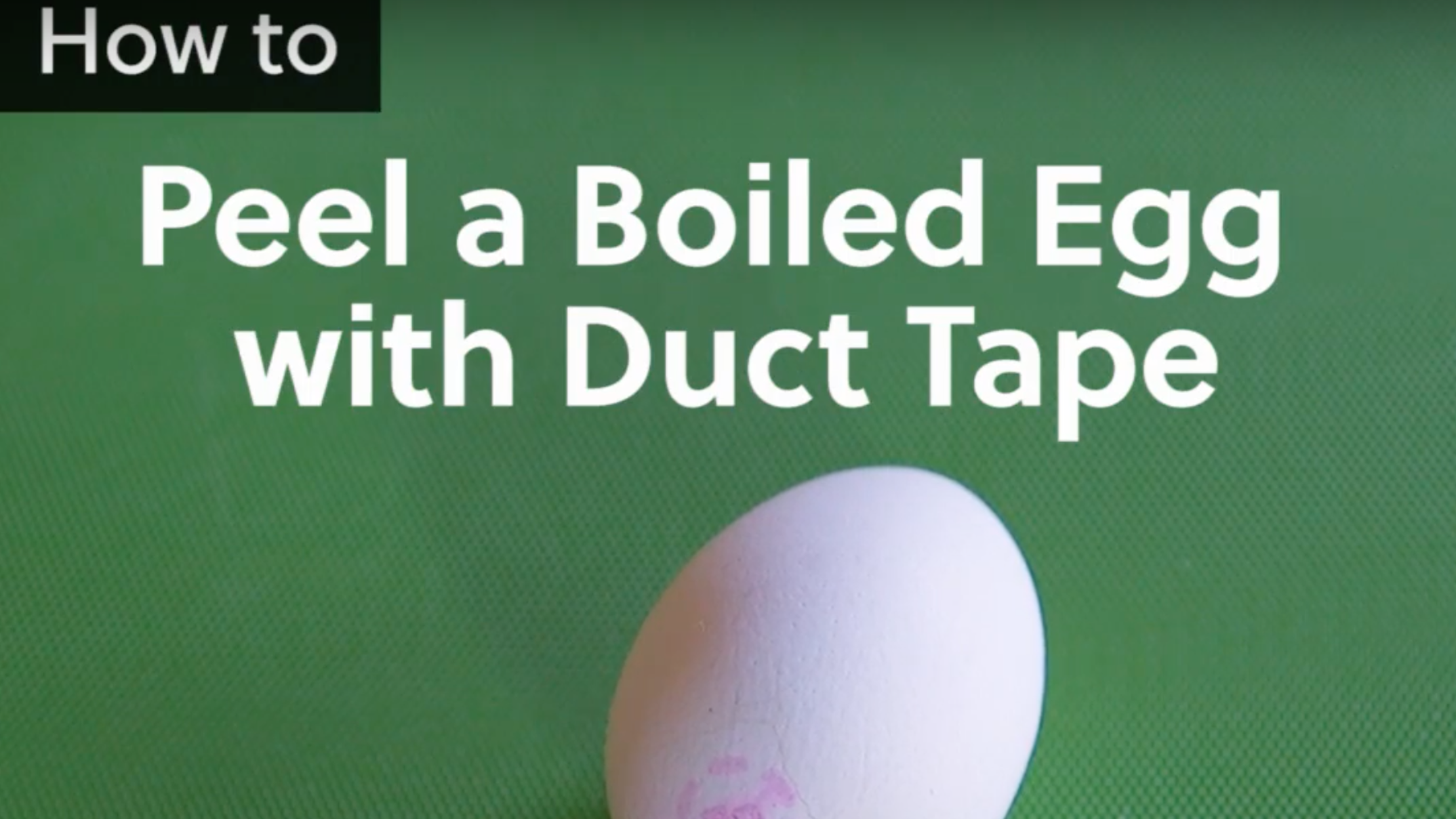How to Peel a Boiled Egg with Duct Tape Video Mental Floss