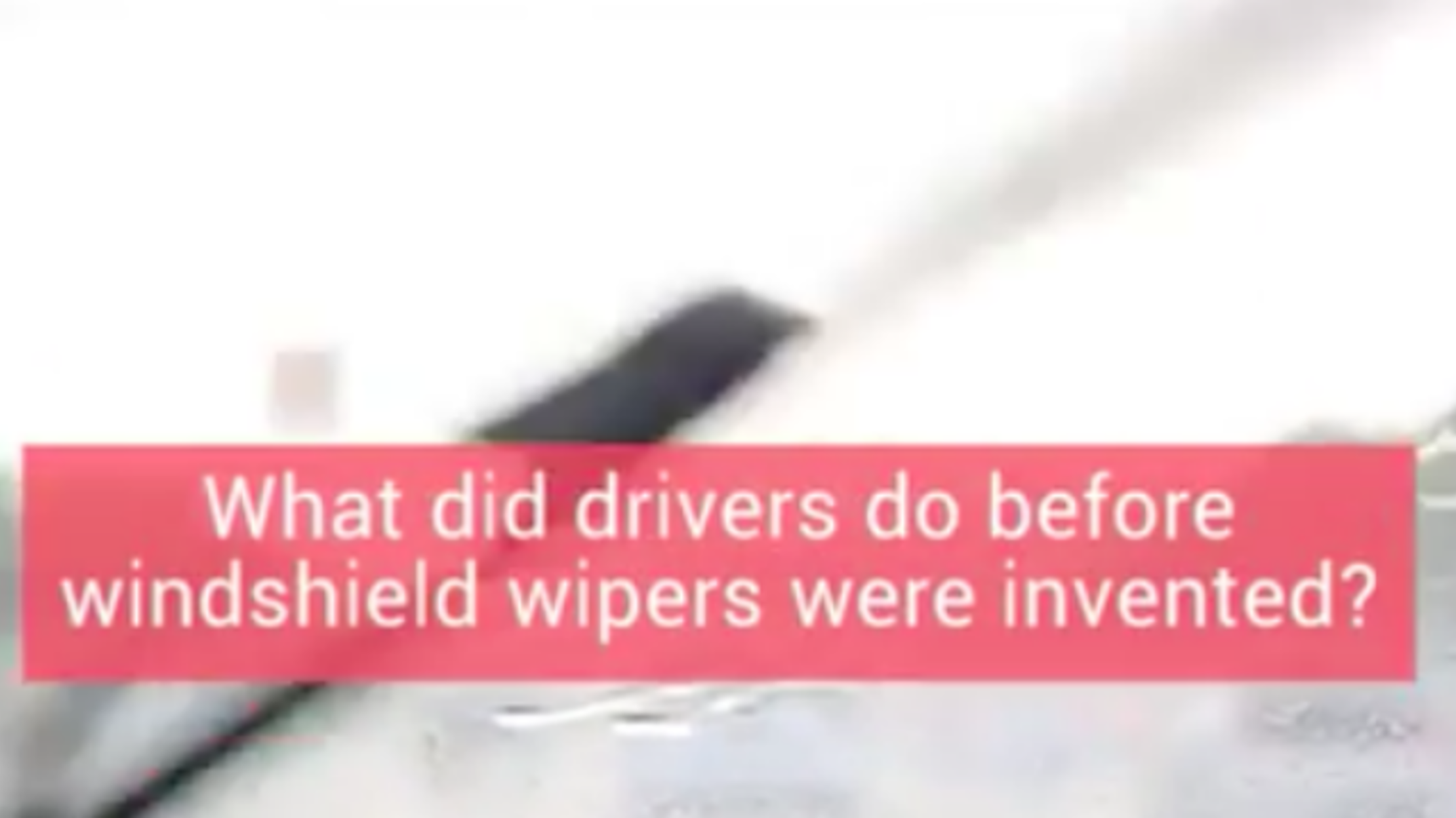The Gross Thing Drivers Did Before Windshield Wipers Were Invented
