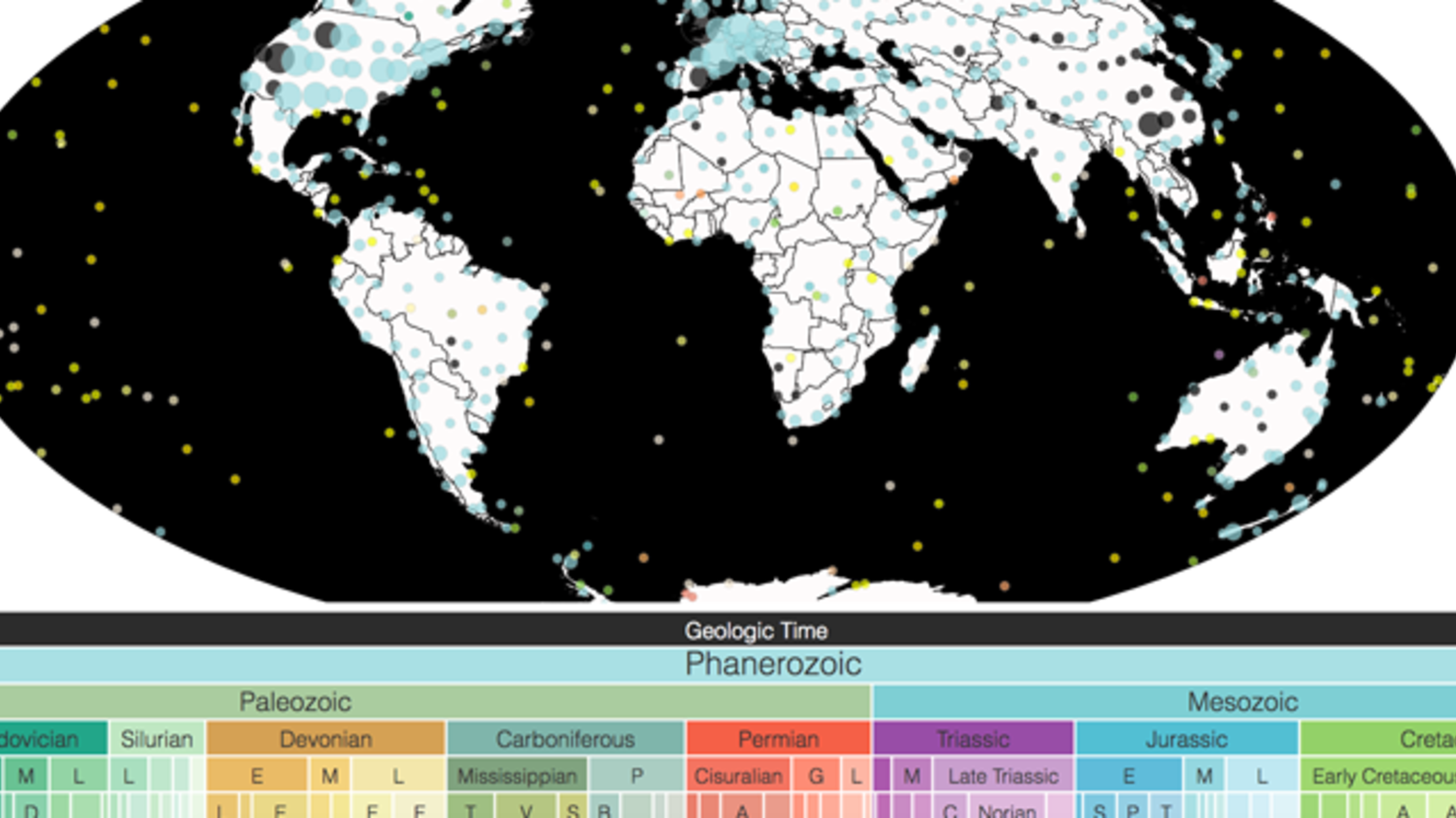 Interactive Map Plots Where Every Known Fossil Was Discovered Mental