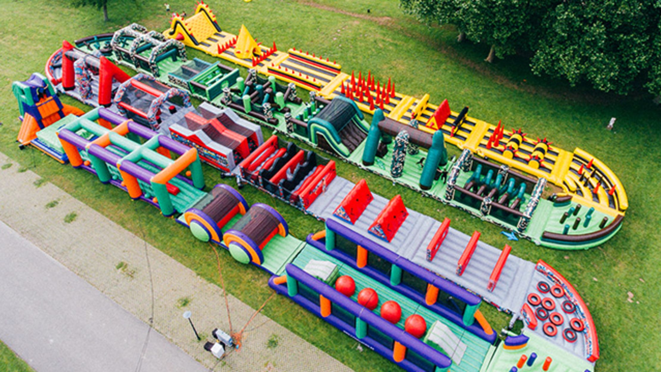 Introducing The Beast, a 839-Foot Inflatable Obstacle Course for Adults | Mental Floss