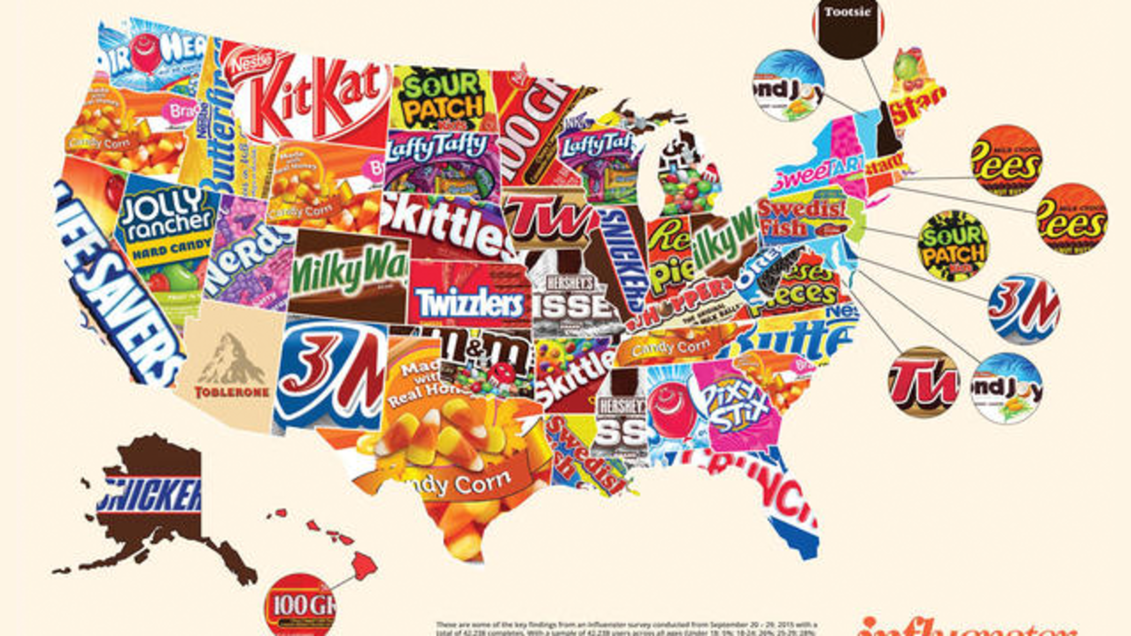 The Most Popular Halloween Candy In Each State For 2016 Mental Floss