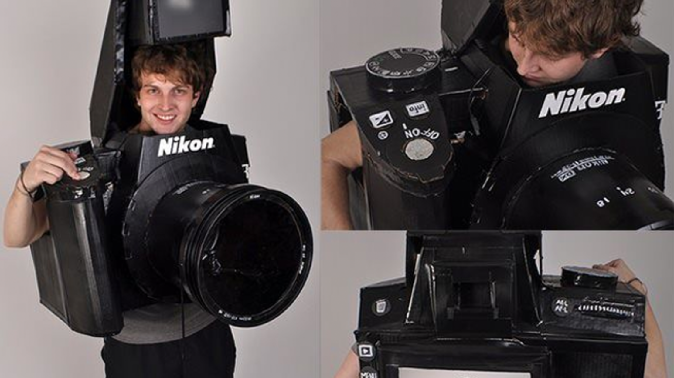 Crafty Photographer Creates a Working Oversized Camera Costume Mental