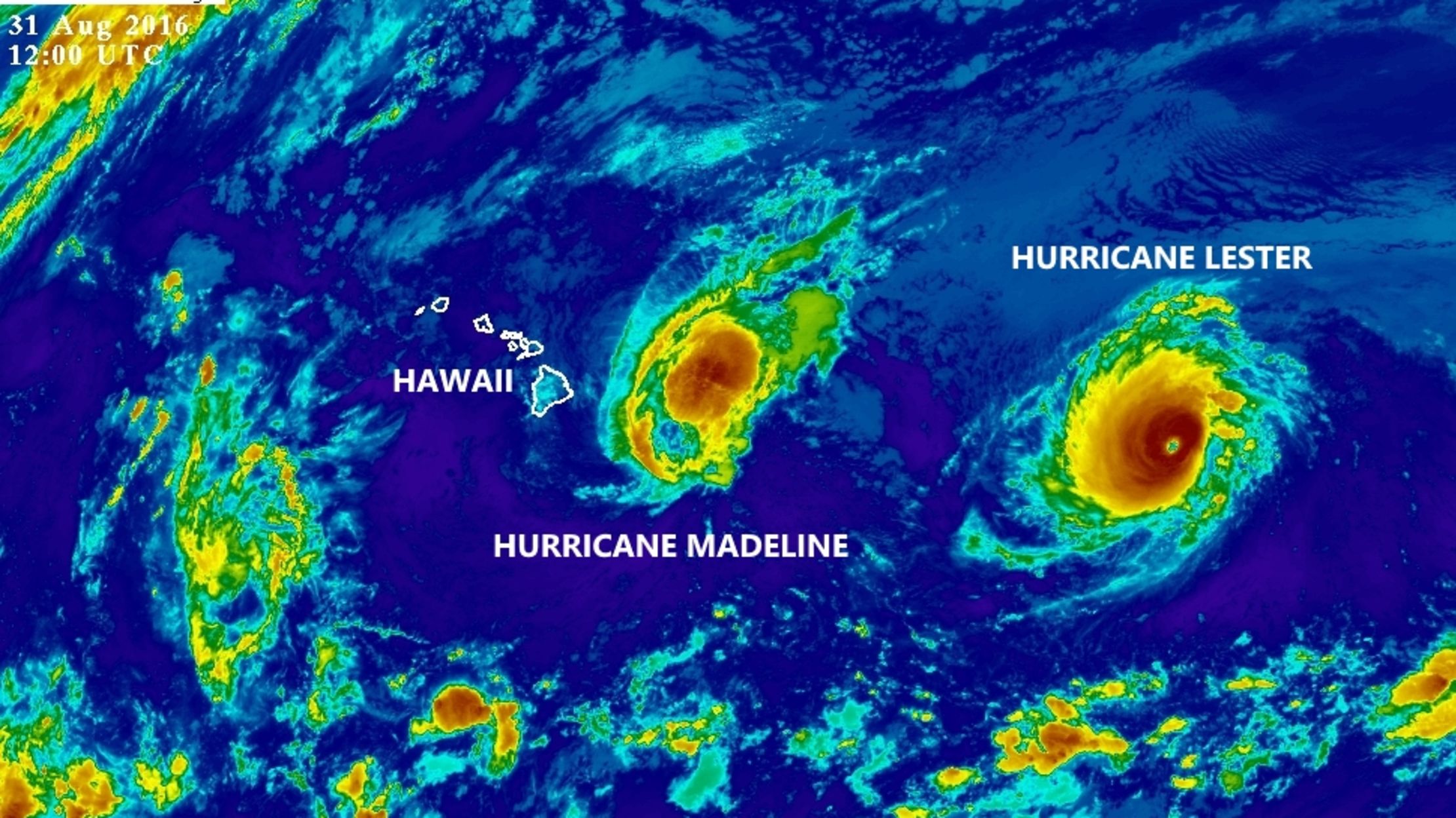 Hurricanes Close In on Hawaii Mental Floss