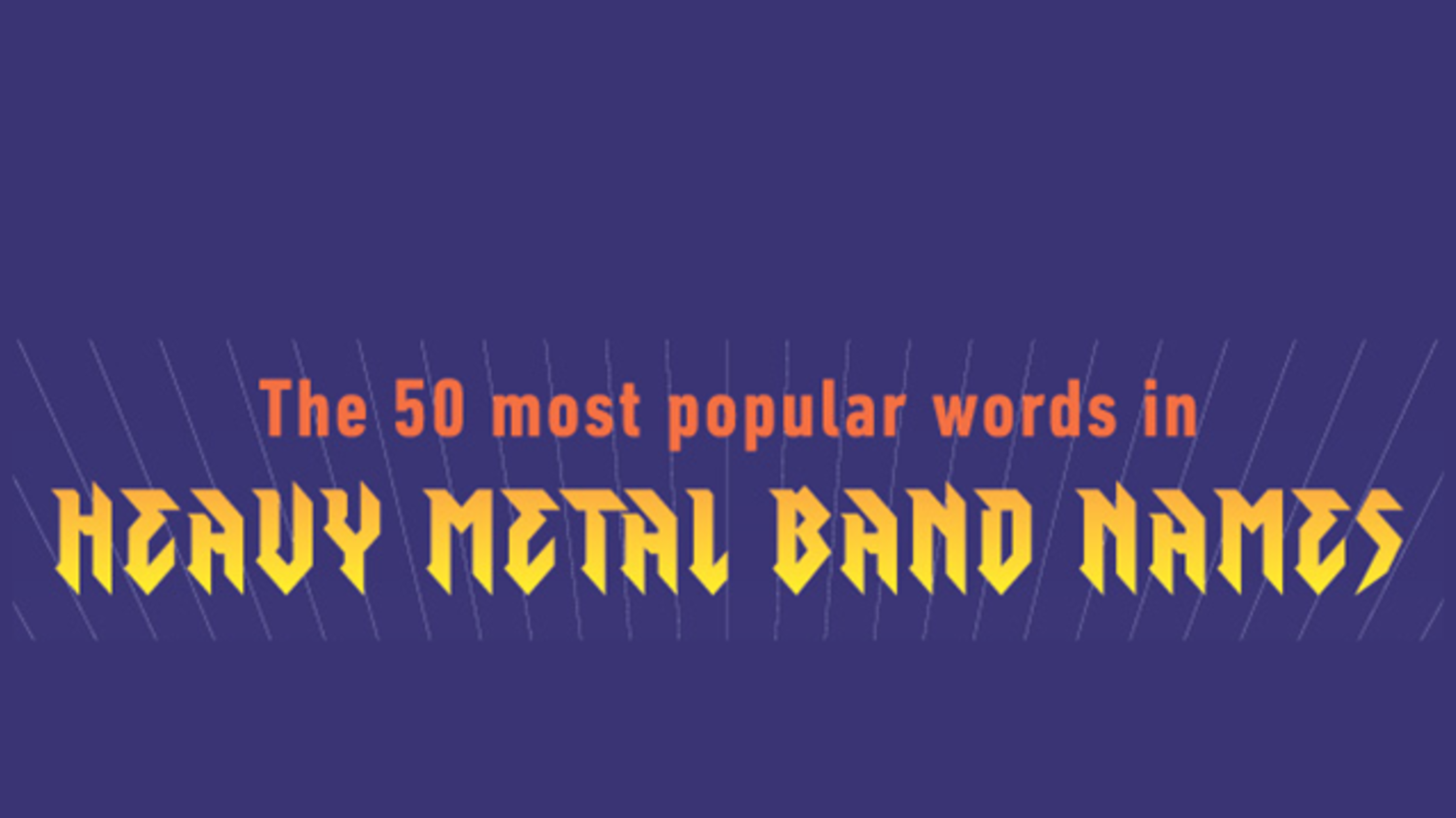 The Most Popular Words In Heavy Metal Band Names Mental Floss