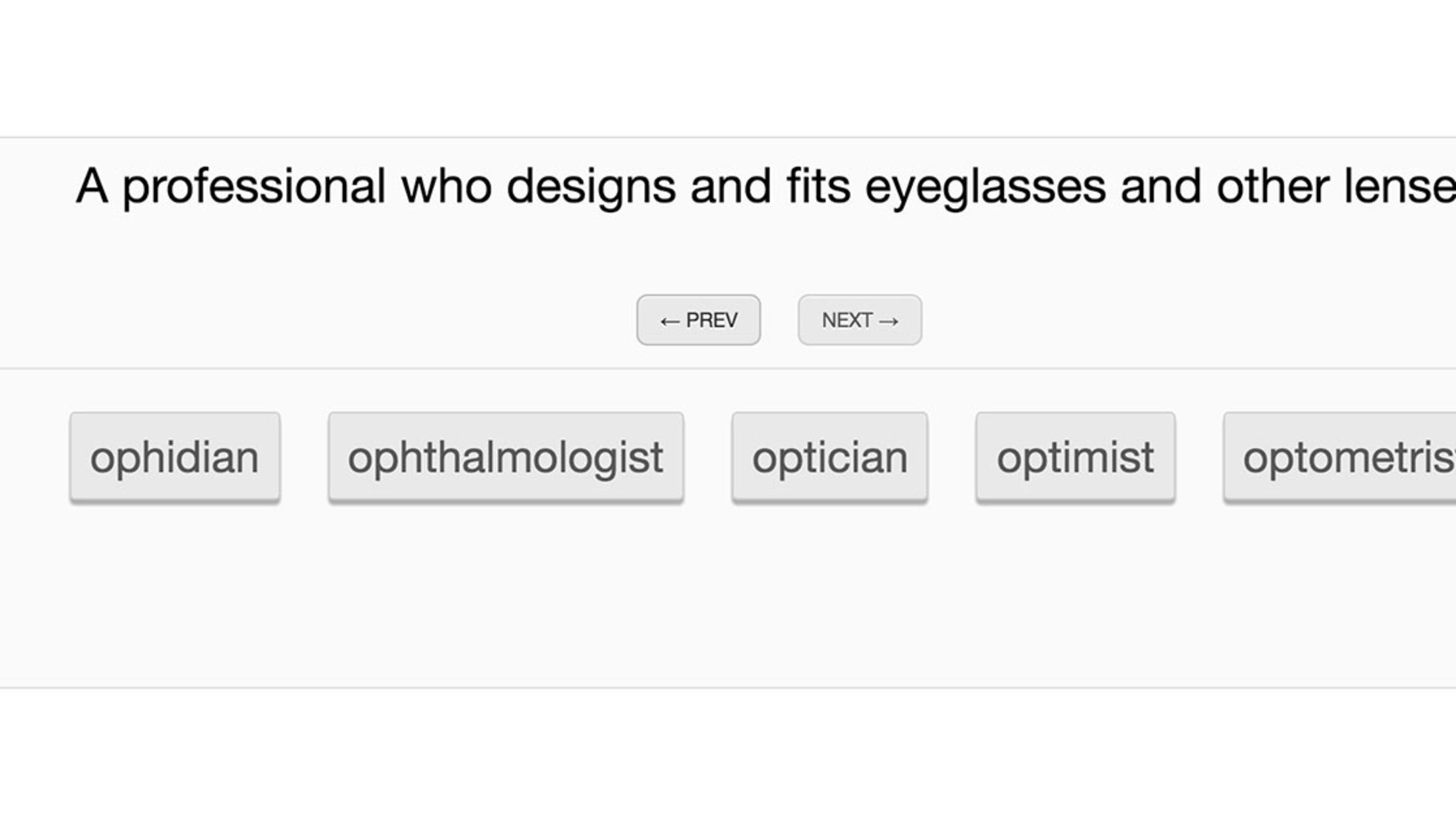 Pick the Correct Word for Each Definition Mental Floss