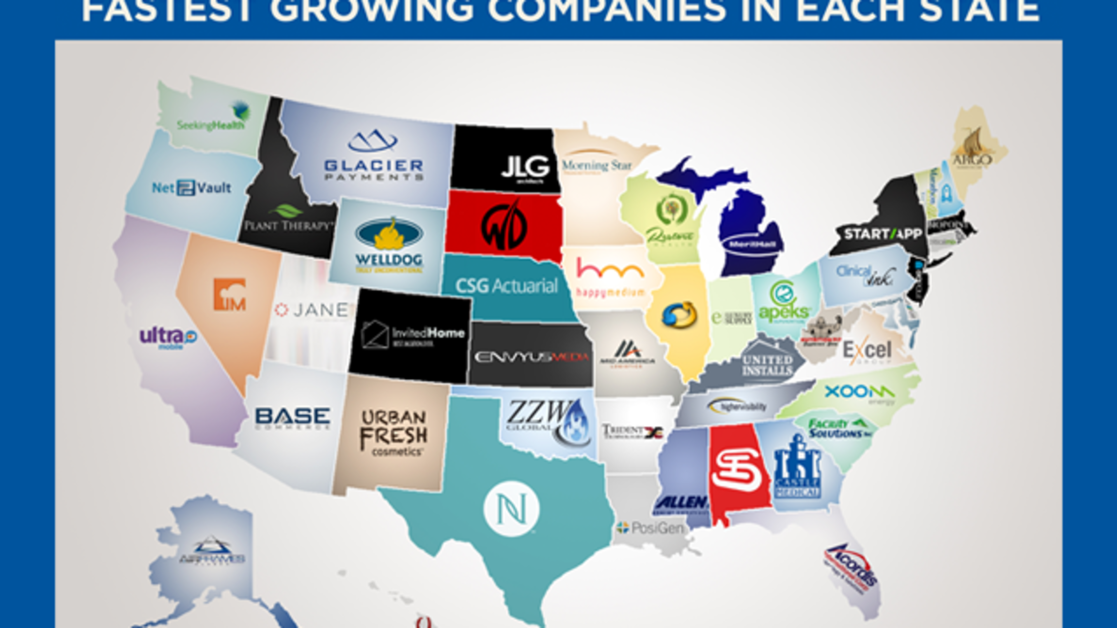 The FastestGrowing Company in Each State Mental Floss