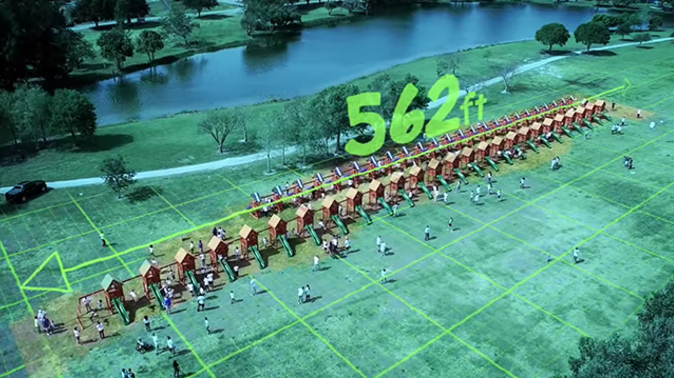 The World's Longest Swing Set Has 127 Swings Mental Floss