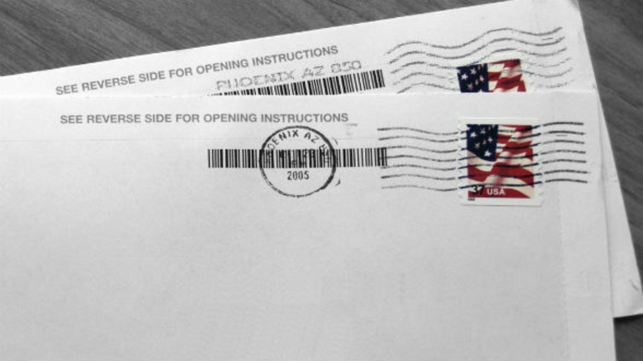 stamp on envelope