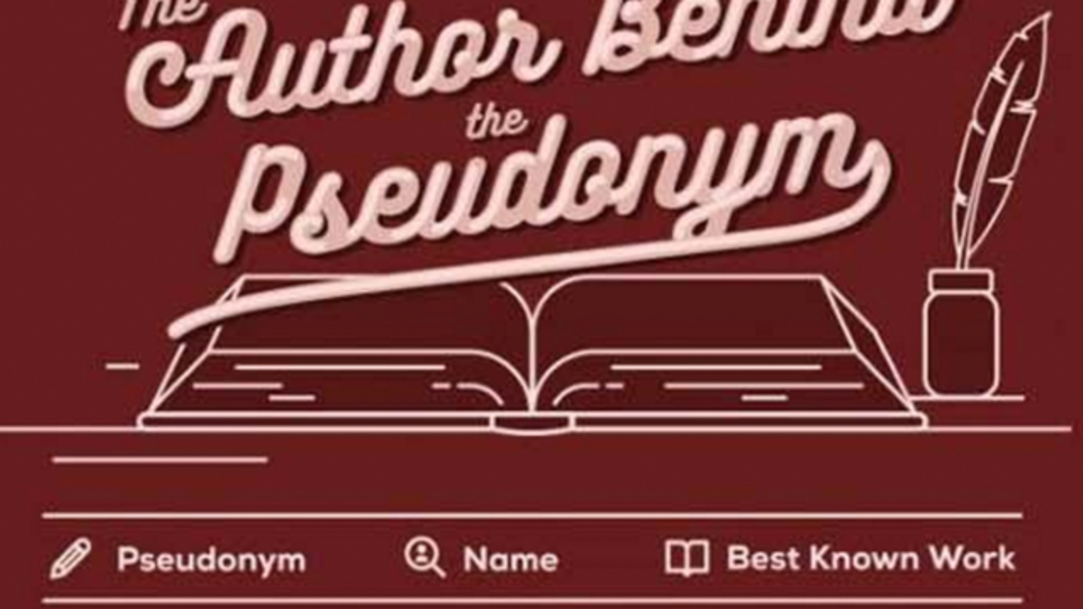 Infographic Gives a Brief History of Literary Pseudonyms Mental Floss