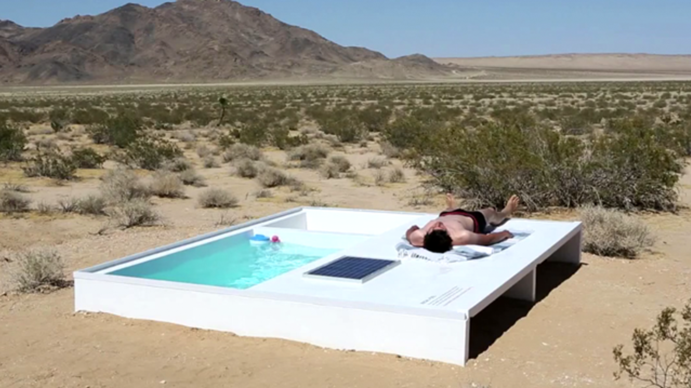 swimming pool in mojave desert