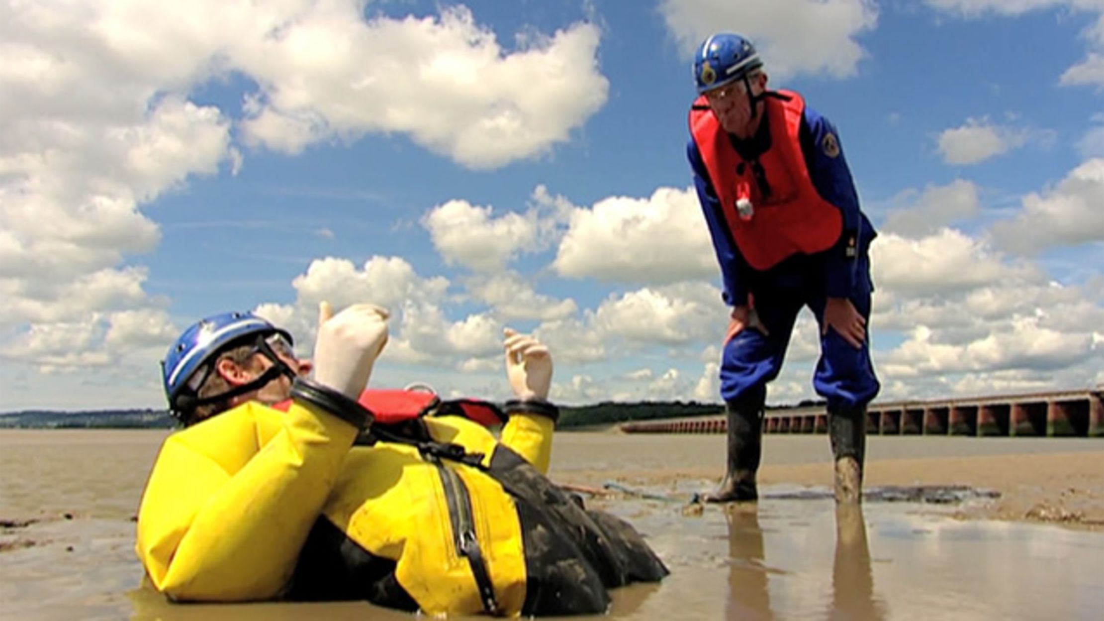 superhero stuck in quicksand