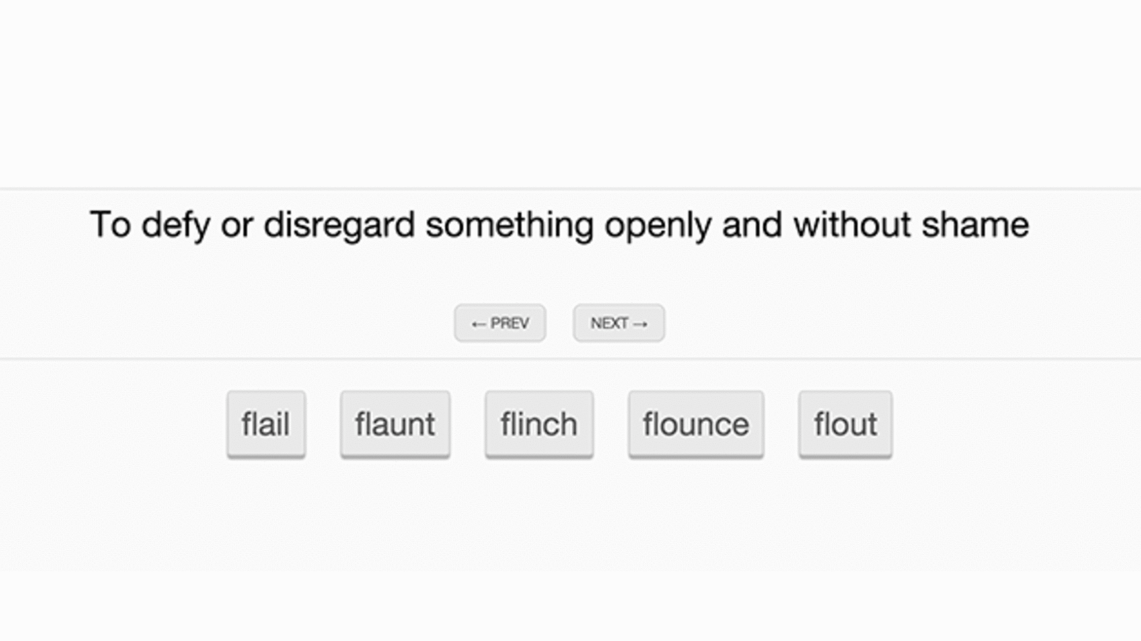 Pick the Correct Word for Each Definition Mental Floss