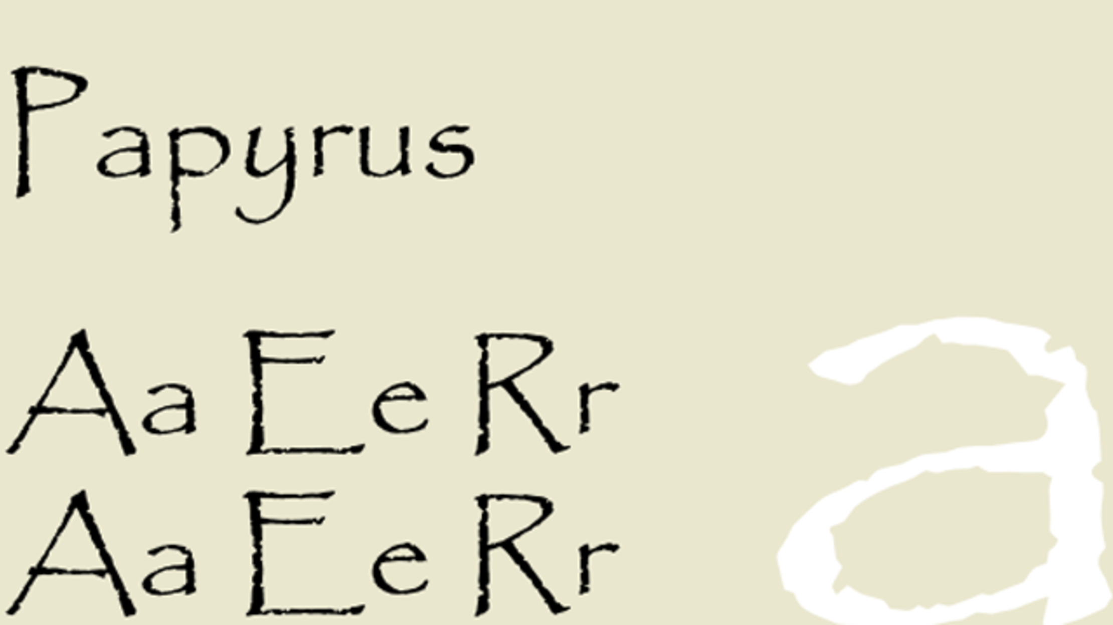 papyrus font