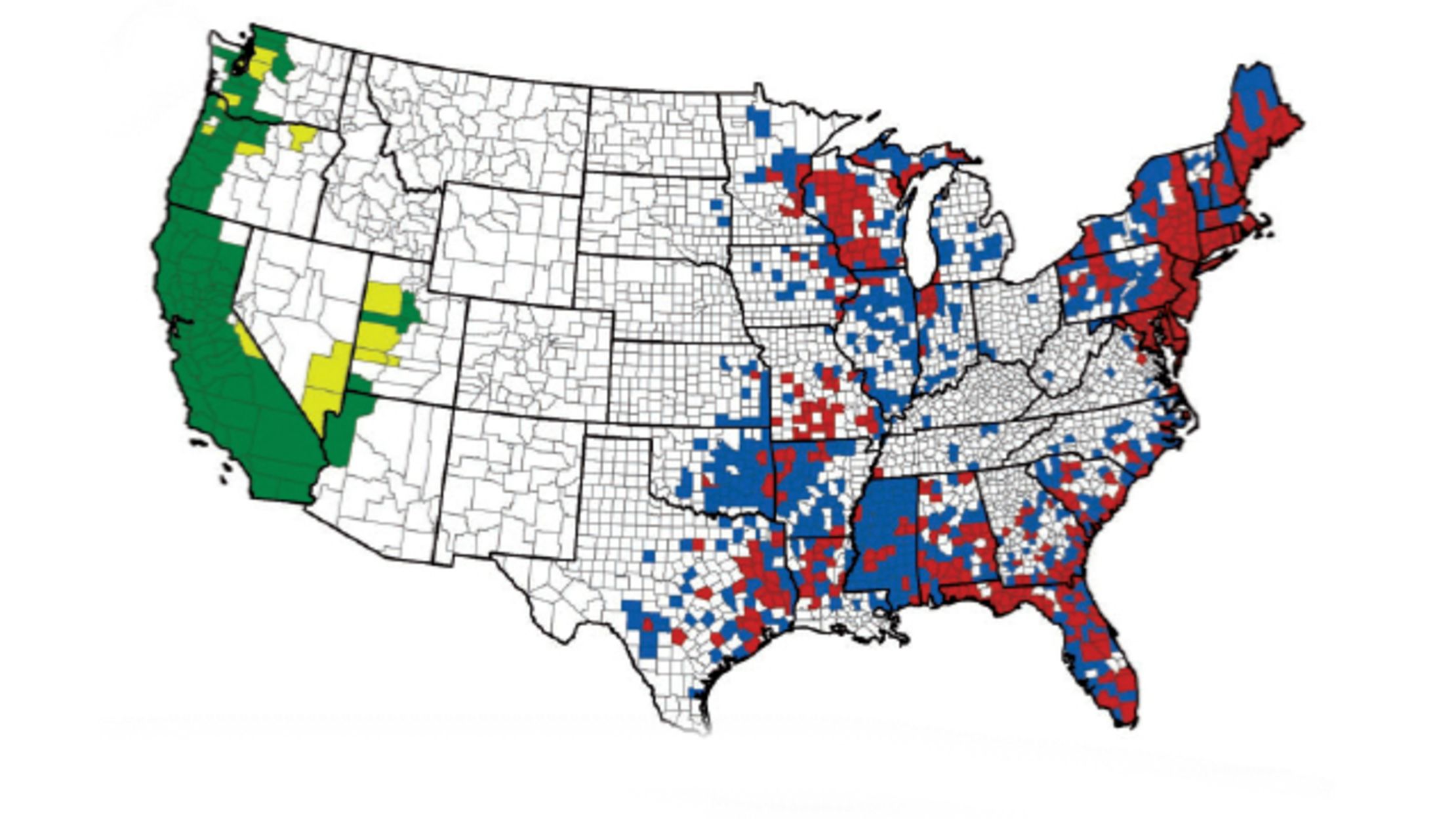 Lyme DiseaseSpreading Ticks Now in Almost Half of U.S. Counties