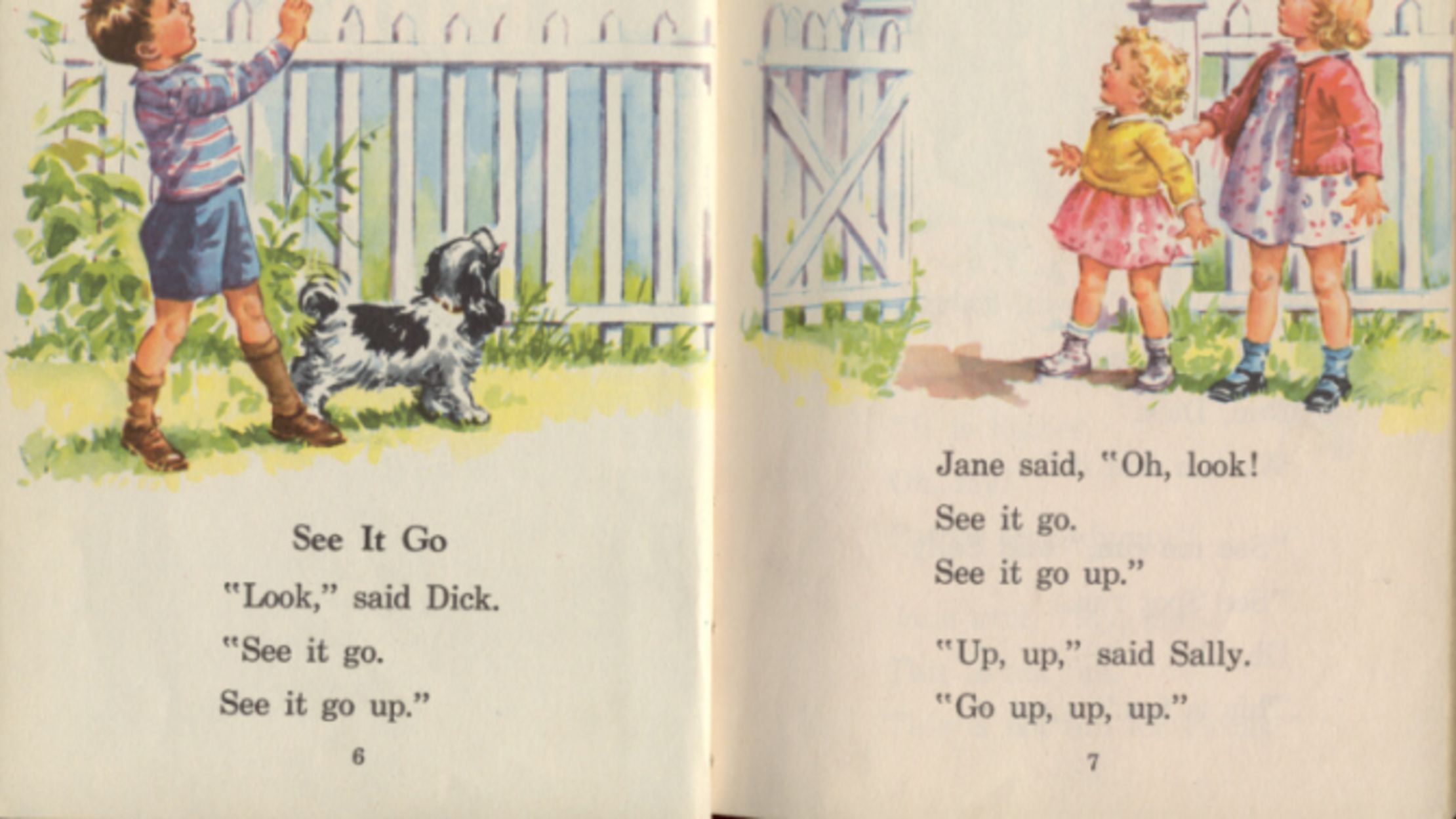 Vintage Spot /& Puff Framed Prints from the Dick and Jane Big Book