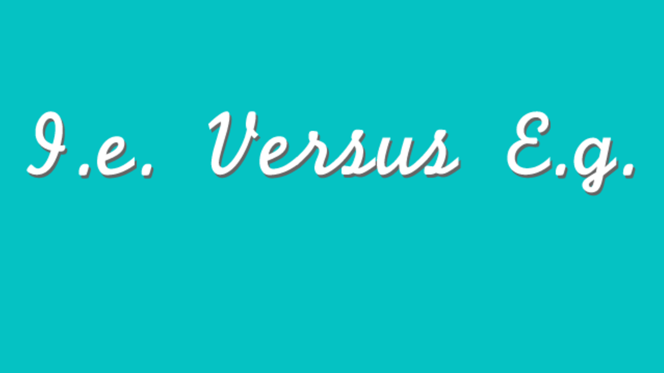 What S The Difference Between I E Amp E G Mental Floss