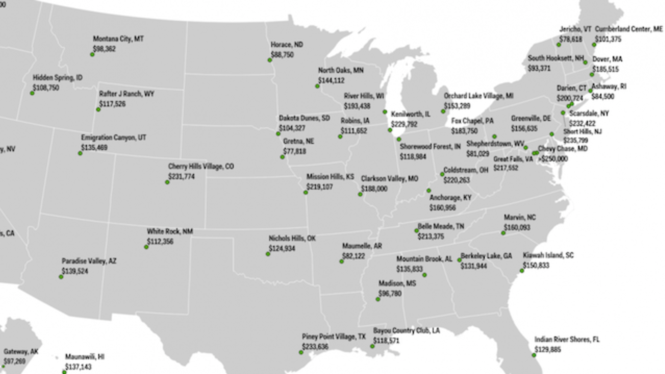 The Richest Town in Each State Mental Floss