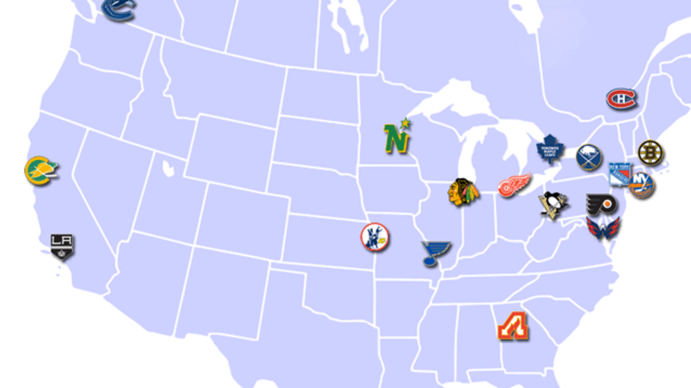 Map Of Nhl Cities
