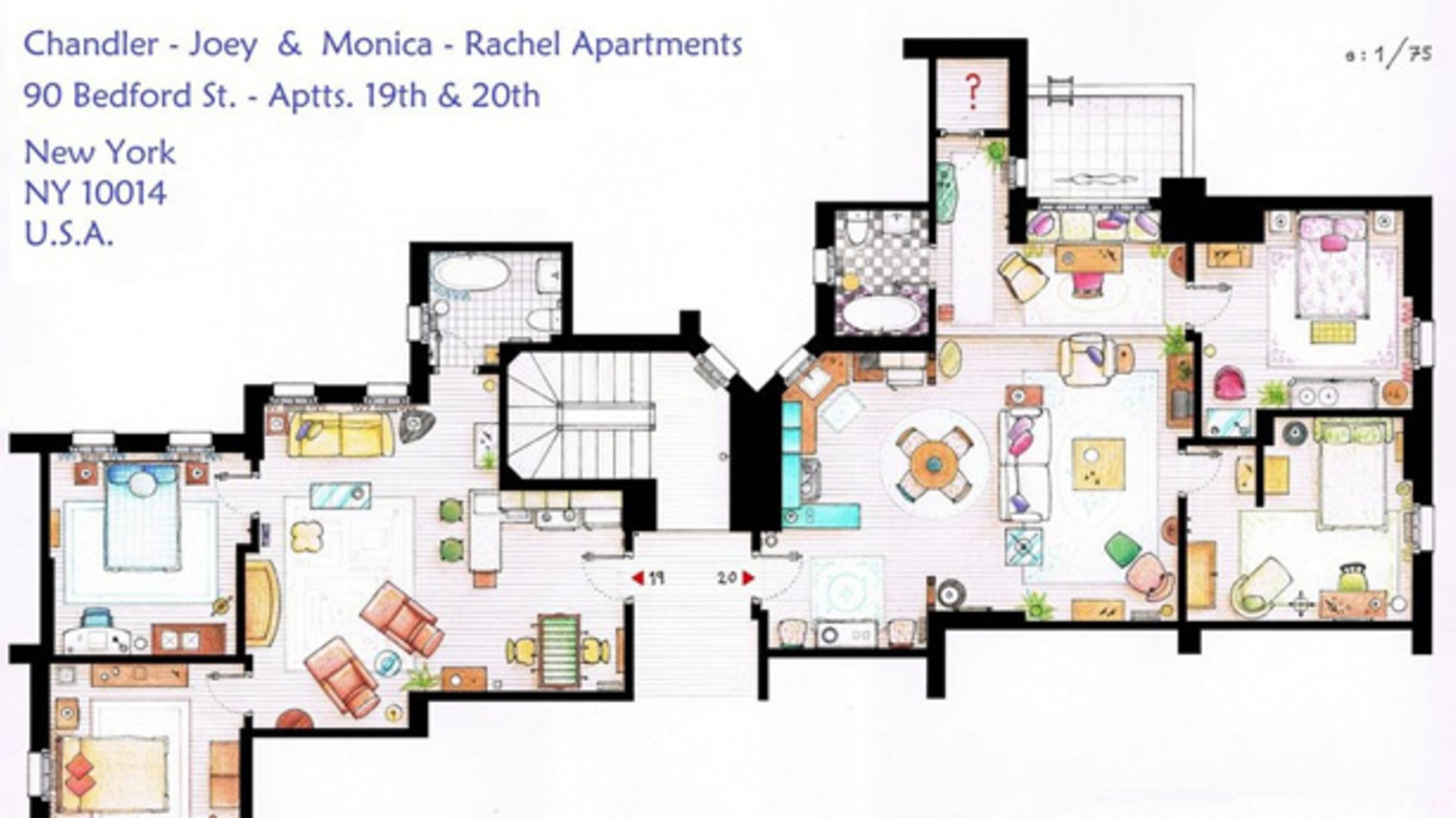 The Missing Links: TV Apartment Blueprints | Mental Floss