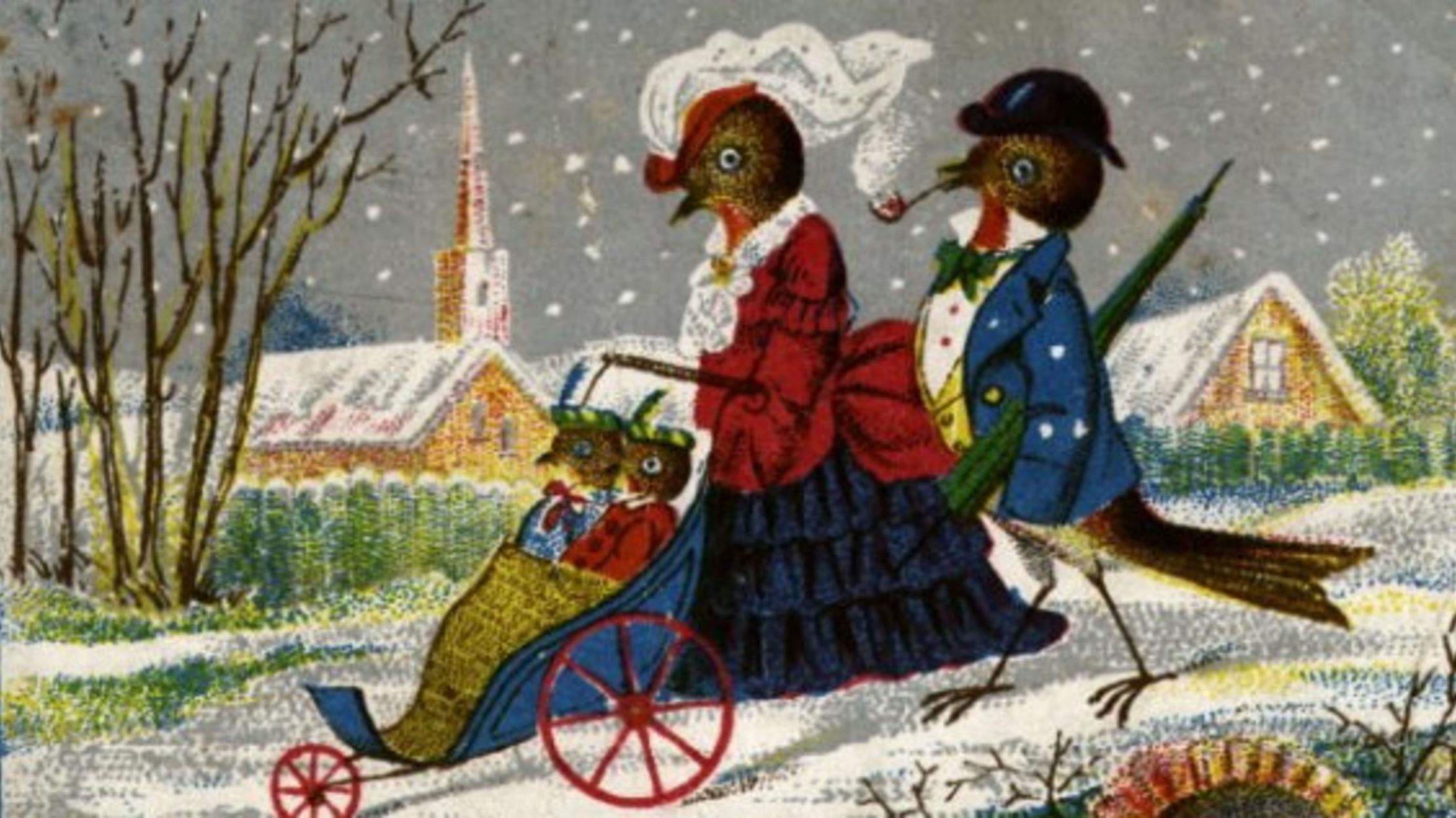 9 Delightfully Bizarre Christmas Cards from the 1800s Mental Floss