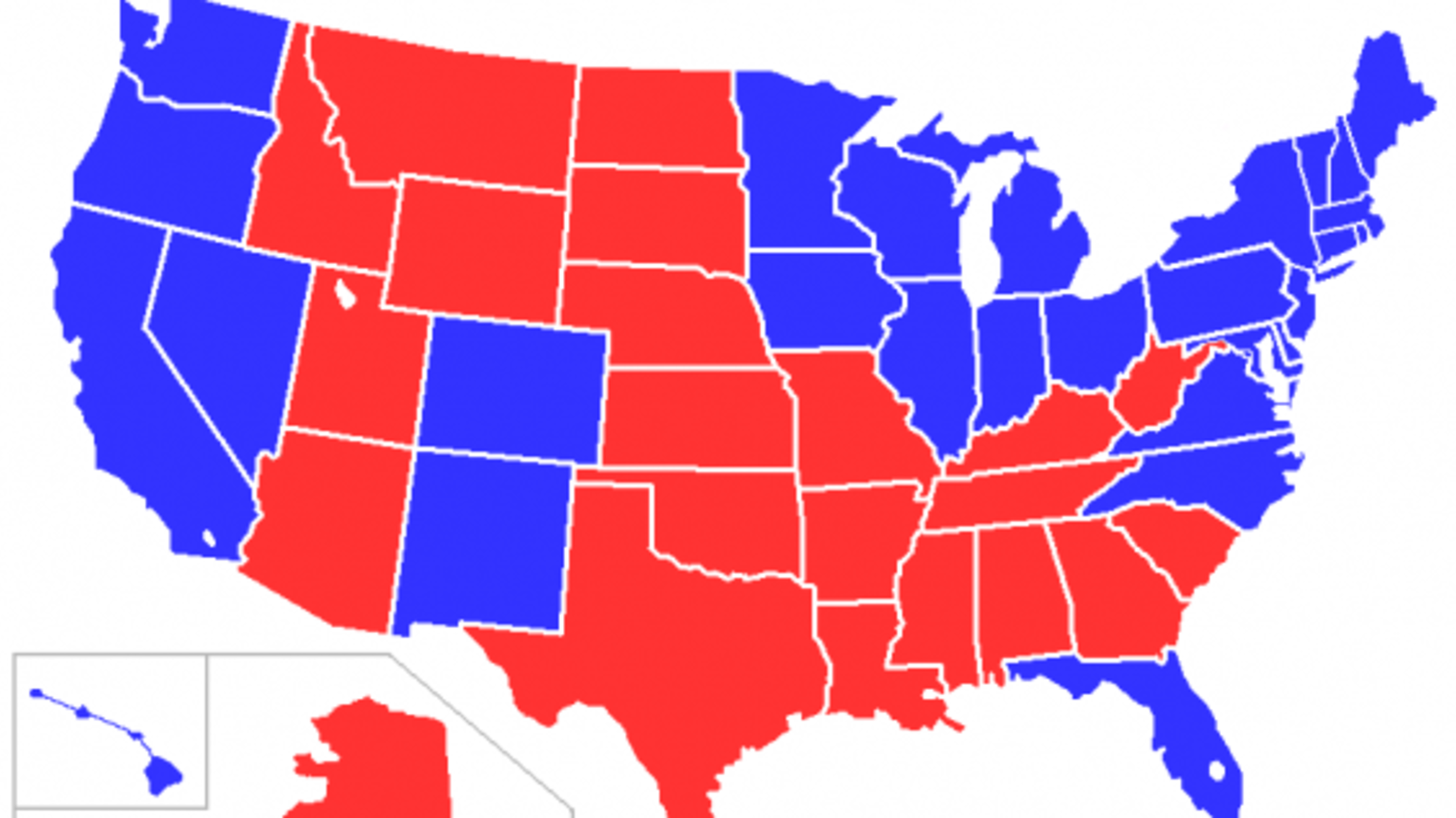 Map Of Blue And Red States Photos Cantik