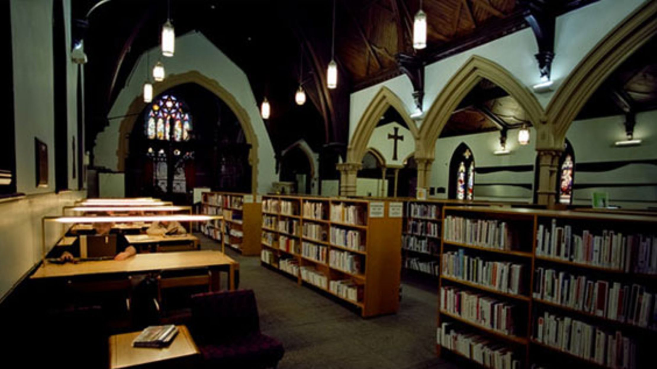 At the Libraries In Empty Jails, Churches, Shipping Containers and