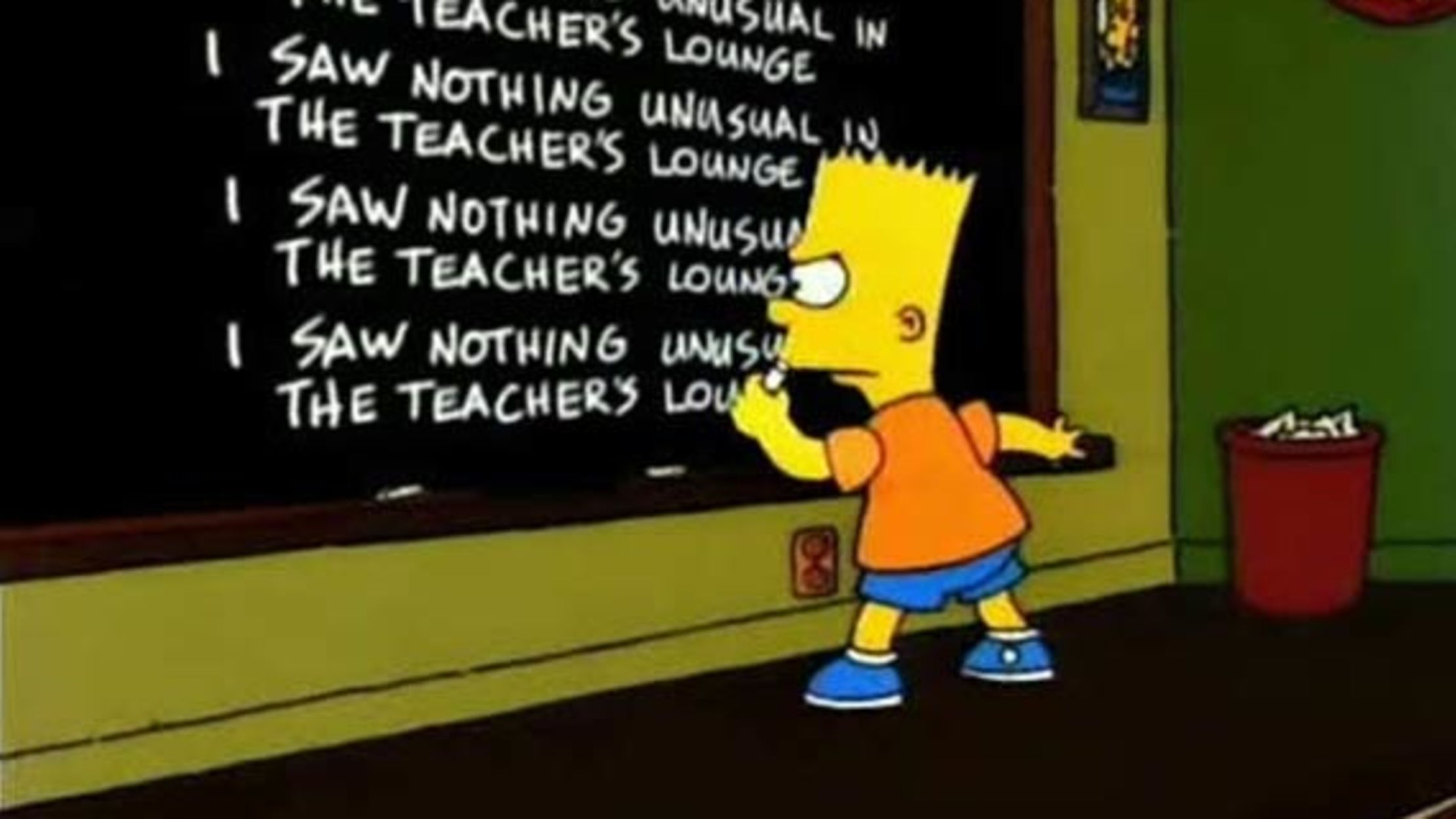 Bart Simpsons Blackboard Mental Floss 