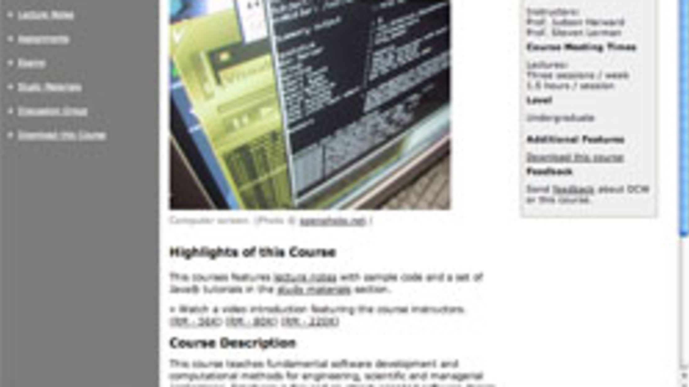 Mit opencourseware image