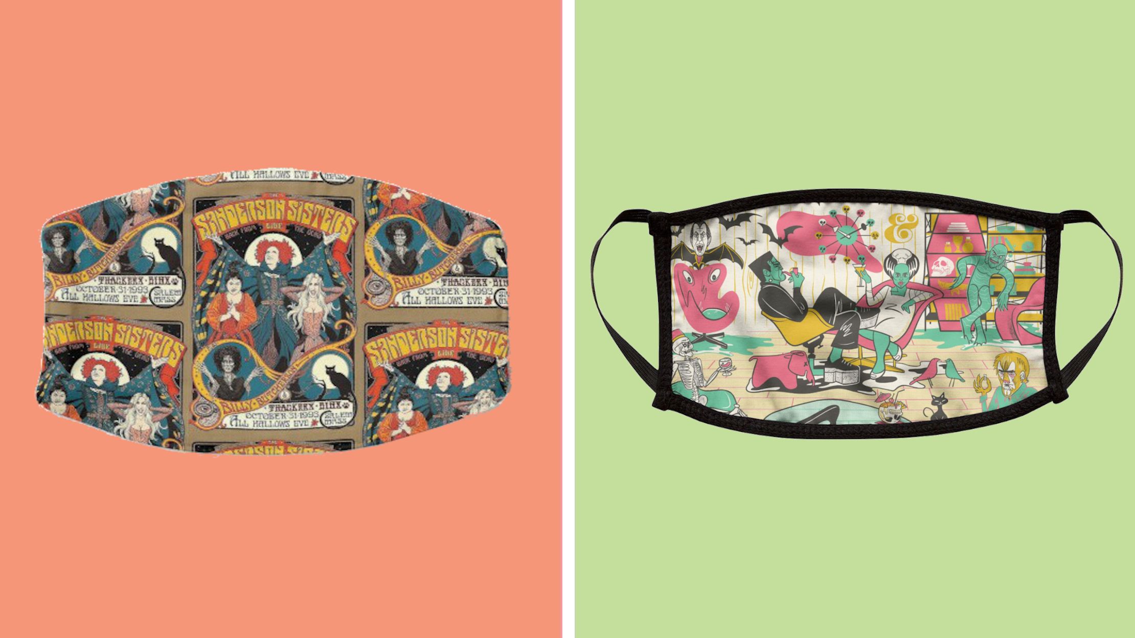 Halloween Themed Face Masks Mental Floss Make more money than on redbubble. halloween themed face masks mental floss