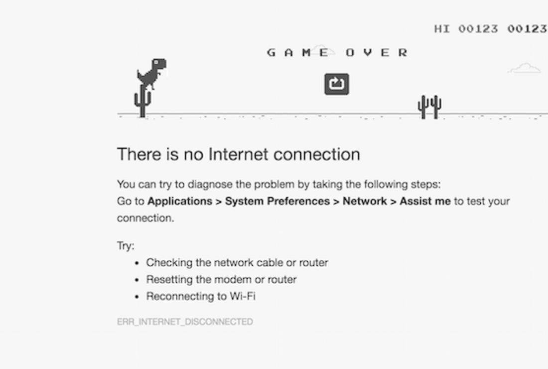 Google Chrome S Hidden Dinosaur Game Lets You Play Offline