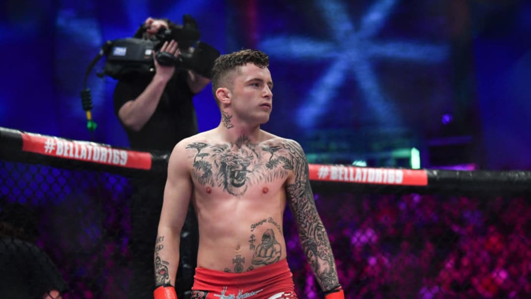 Dublin , Ireland - 16 December 2016; James Gallagher ahead of his featherweight bout at Bellator169 in the 3 Arena in Dublin. (Photo By Ramsey Cardy/Sportsfile via Getty Images)