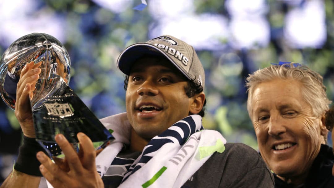 Russell Wilson #3 of the Seattle Seahawks. (Photo by Kevin C. Cox/Getty Images)