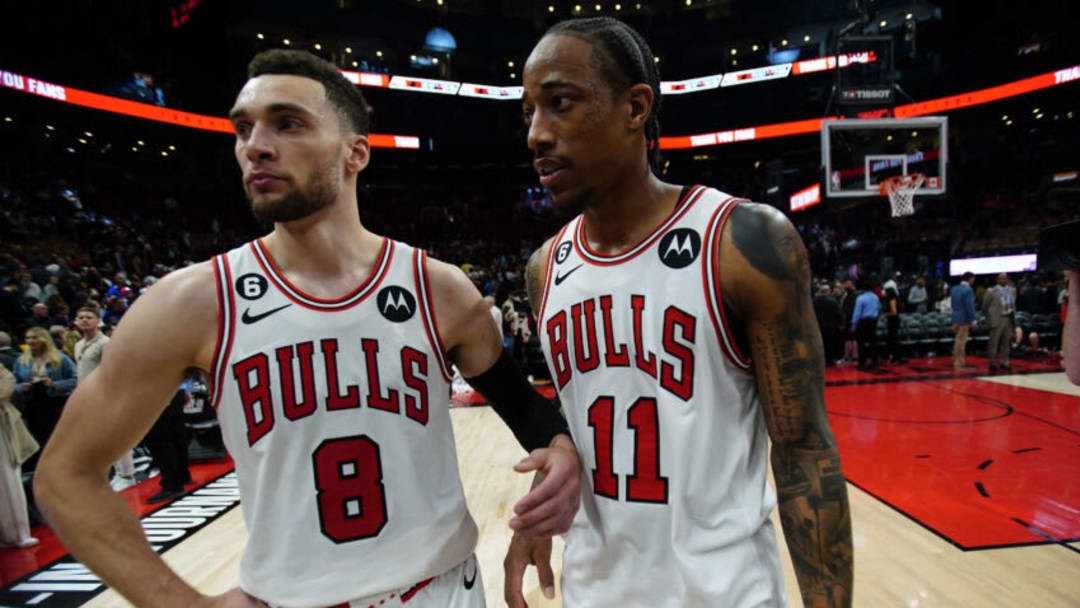 Chicago Bulls, Zach LaVine, DeMar DeRozan. Mandatory Credit: John E. Sokolowski-USA TODAY Sports