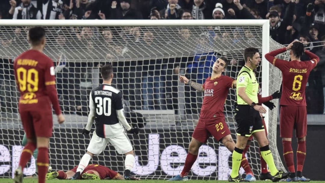 TURIN, ITALY - JANUARY 22: Rodrigo Bentancur of Juventus scores the goal of 2-0 during the Coppa Italia Quarter Final match between Juventus and AS Roma at Allianz Stadium on January 22, 2020 in Turin, Italy. (Photo by Giorgio Perottino - Juventus FC/Juventus FC via Getty Images)