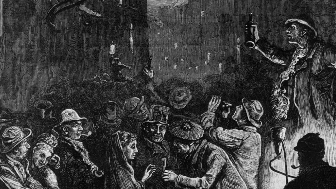 New Year's Eve in Edinburgh, Scotland, in 1876.