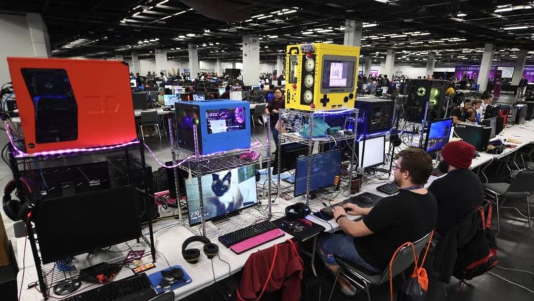 ANAHEIM, CA - FEBRUARY 21: Gamers using their own computers compete in DreamHack Anaheim 2020 at Anaheim Convention Center on February 21, 2020 in Anaheim, California. (Photo by Kevork Djansezian/Getty Images)