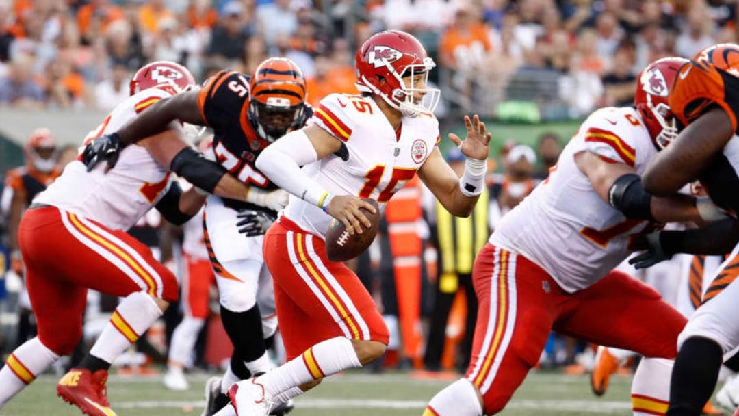 CINCINNATI, OH - AUGUST 19: Patrick Mahomes