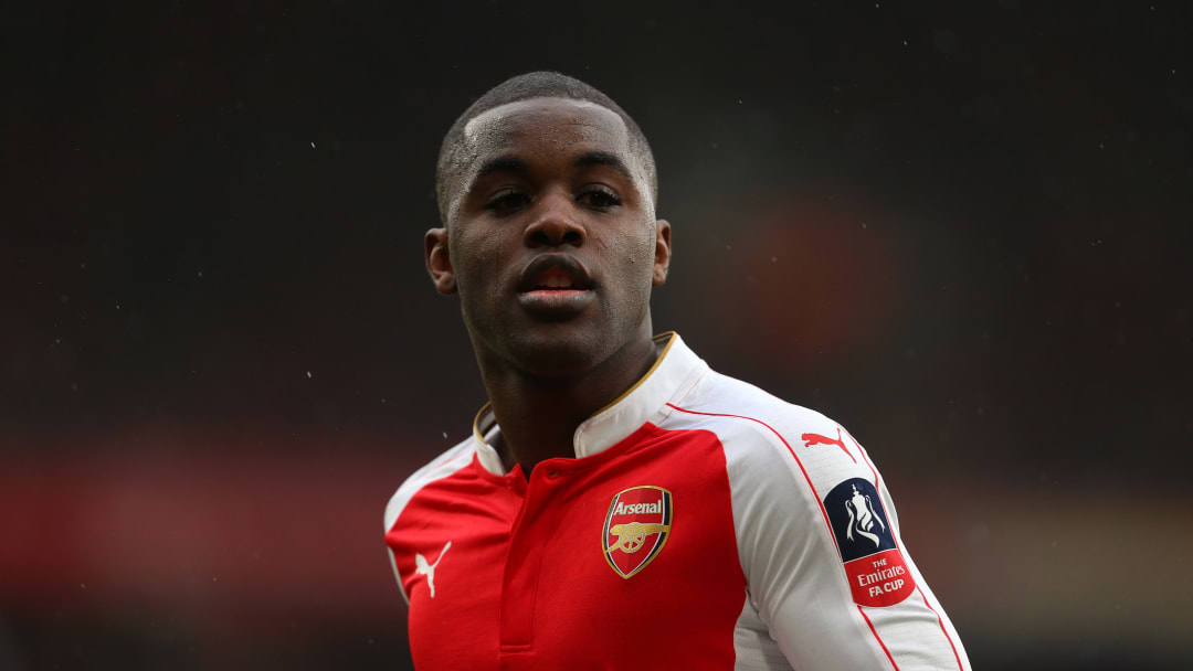 Joel Campbell in action for Arsenal in the FA Cup