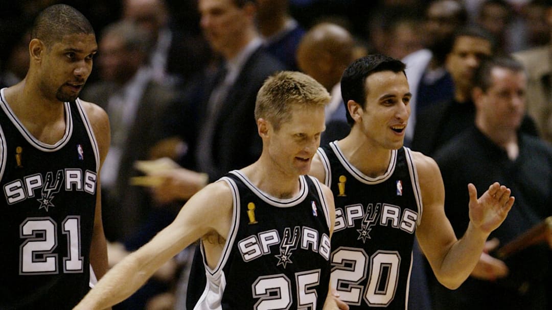 Tim Duncan, Steve Kerr, Manu Ginobili Tim Duncan, Steve Kerr, Manu Ginobili