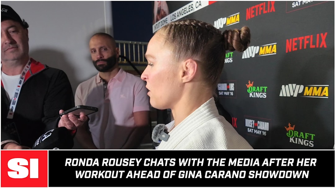Ronda Rousey Chats with the Media Ahead of Gina Carano Showdown