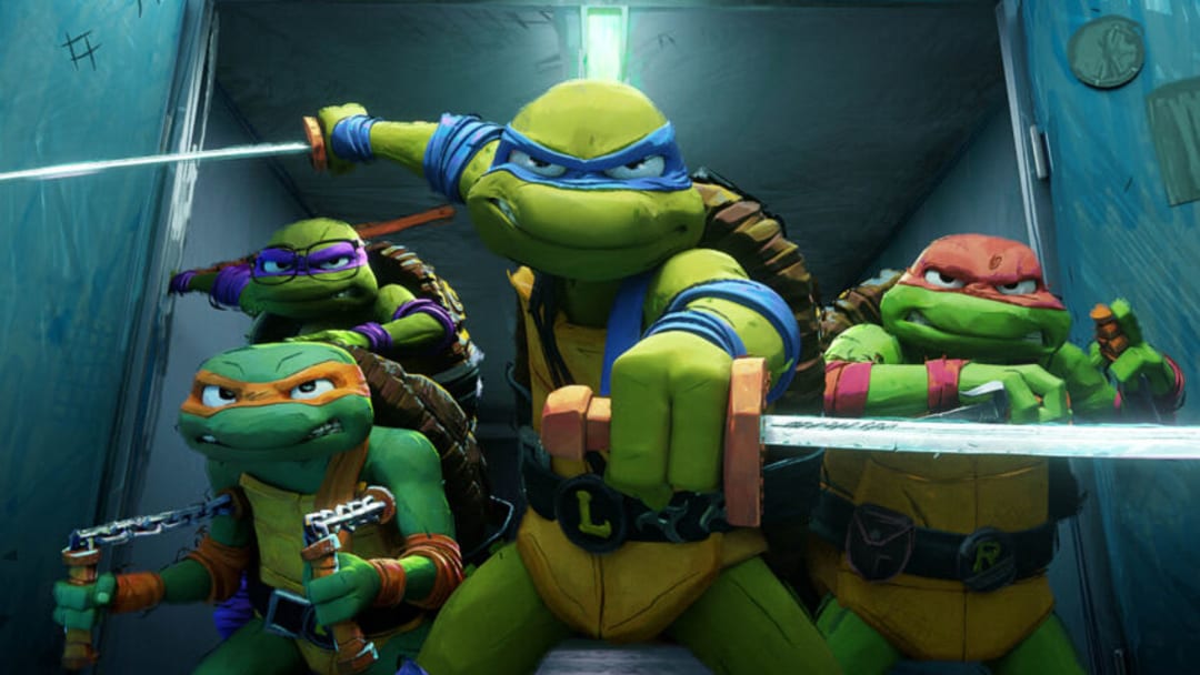 L-r, DONNIE, MIKEY, LEO and RAPH in PARAMOUNT PICTURES and NICKELODEON MOVIES PresentA POINT GREY Production “TEENAGE MUTANT NINJA TURTLES: MUTANT MAYHEM”