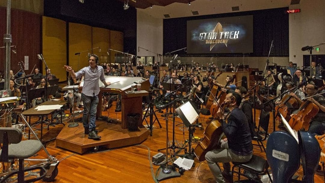Composer, Jeff Russo during a scoring session for the CBS All Access series STAR TREK: DISCOVERY in Los Angeles, Ca. Photo Cr: Lisette M. Azar/CBS © 2017 CBS Interactive. All Rights Reserved.