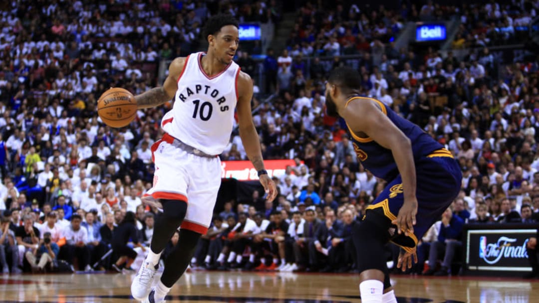 TORONTO, ON - MAY 07: DeMar DeRozan