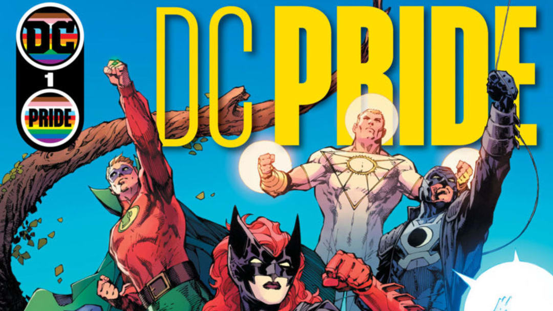 DC Pride cover by Jim Lee, Scott Williams and Tamra Bonvillain. Image courtesy DC Comics
