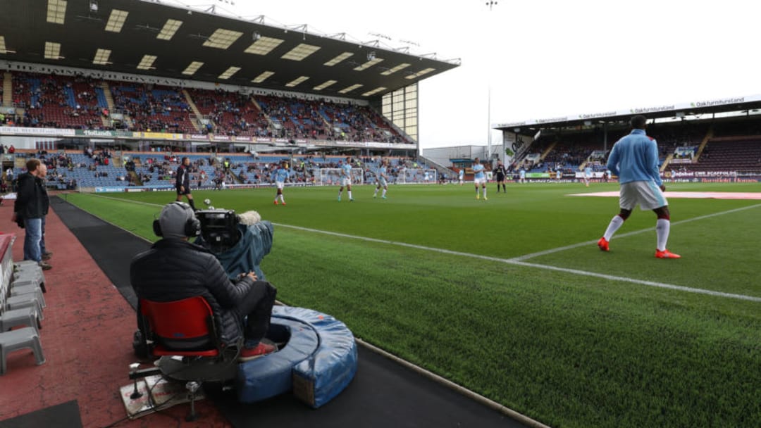 BURNLEY, ENGLAND - AUGUST 13: Tv cameras before the Premier League match between Burnley and Cardiff City at Turf Moor on August 13, 2016 in Burnley, England. (Photo by Lynne Cameron/Getty Images)